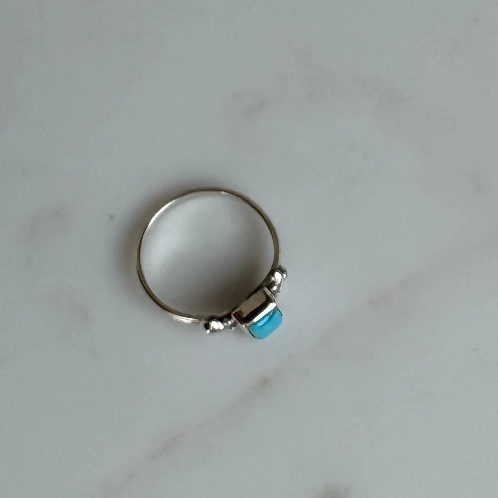 NWOT Sundance Southwest Portrait Ring, Turquoise, Sterling Silver